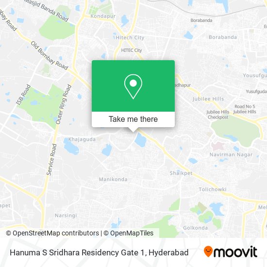Hanuma S Sridhara Residency Gate 1 map