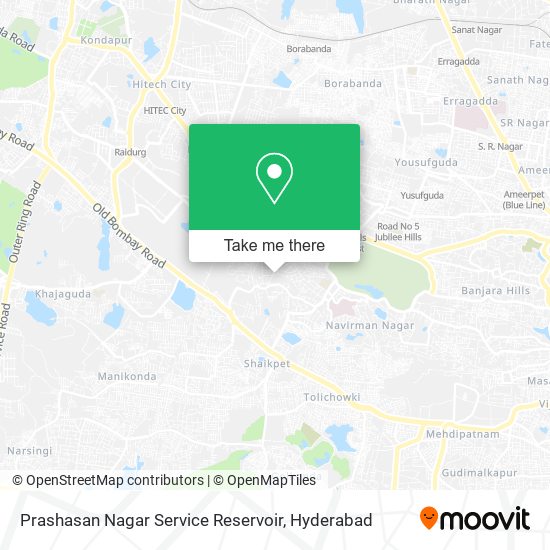 Prashasan Nagar Service Reservoir map