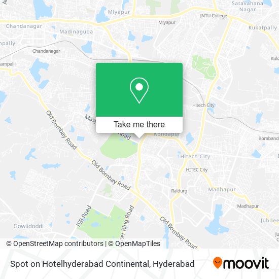 Spot on Hotelhyderabad Continental map