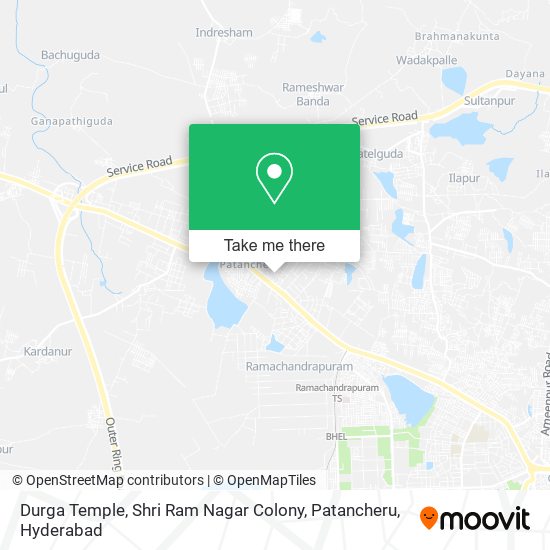 Durga Temple, Shri Ram Nagar Colony, Patancheru map