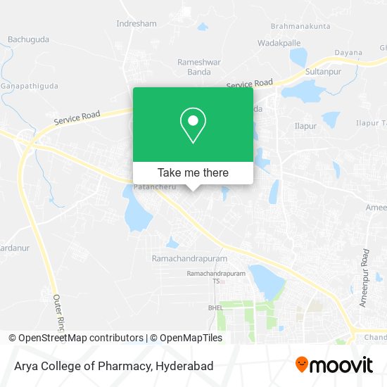 Arya College of Pharmacy map