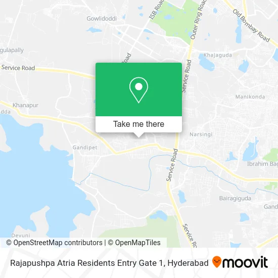 Rajapushpa Atria Residents Entry Gate 1 map