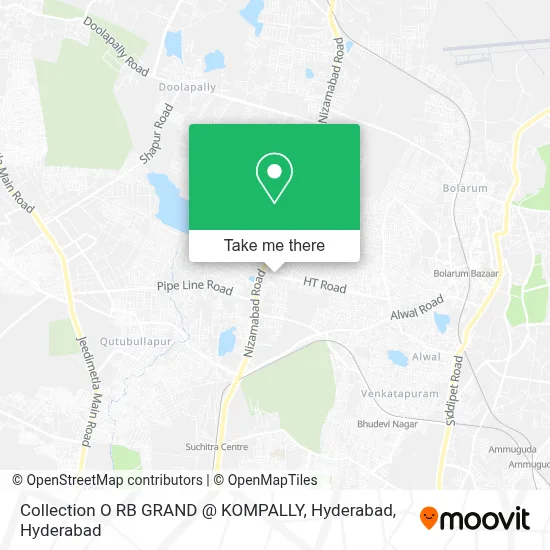 Collection O RB GRAND @ KOMPALLY, Hyderabad map
