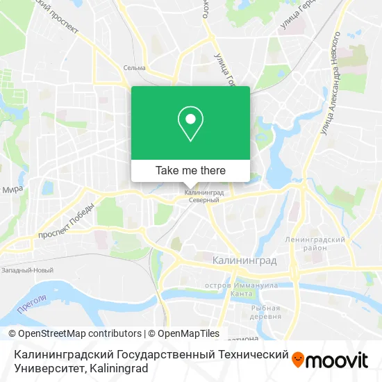 Калининградский Государственный Технический Университет map