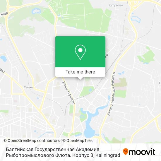 Балтийская Государственная Академия Рыбопромыслового Флота. Корпус 3 map