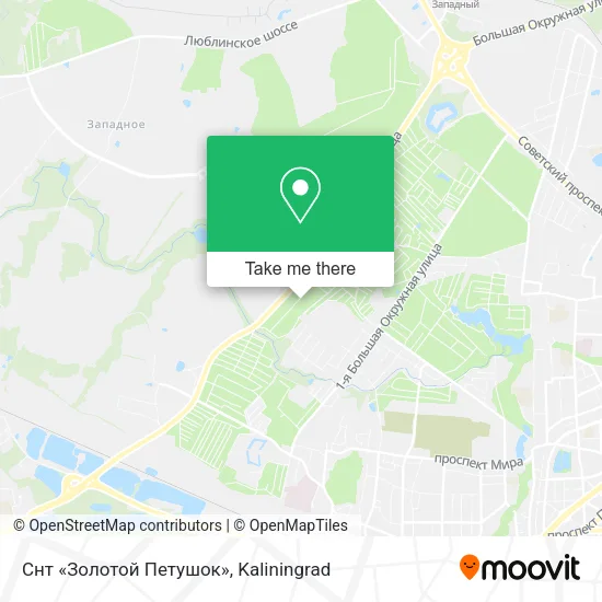 Снт «Золотой Петушок» map