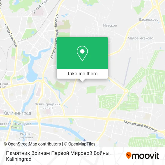 Памятник Воинам Первой Мировой Войны map