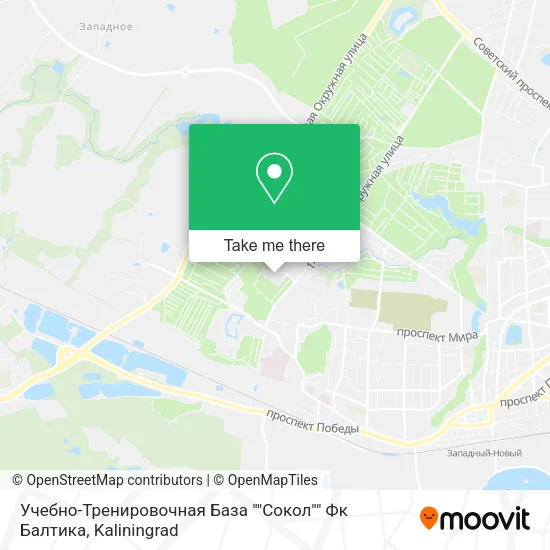 Учебно-Тренировочная База ""Сокол"" Фк Балтика map