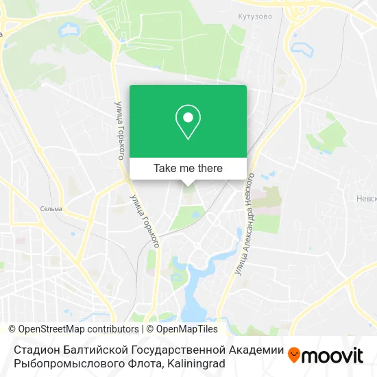 Стадион Балтийской Государственной Академии Рыбопромыслового Флота map