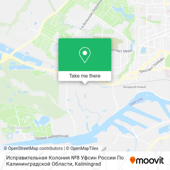 Исправительная Колония №8 Уфсин России По Калининградской Области map