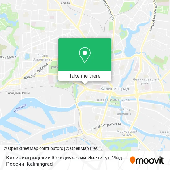 Калининградский Юридический Институт Мвд России map