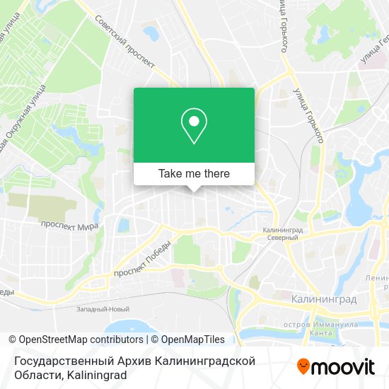 Государственный Архив Калининградской Области map