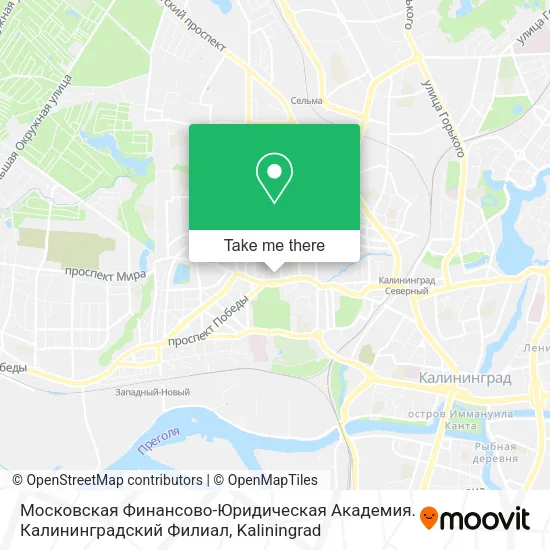 Московская Финансово-Юридическая Академия. Калининградский Филиал map