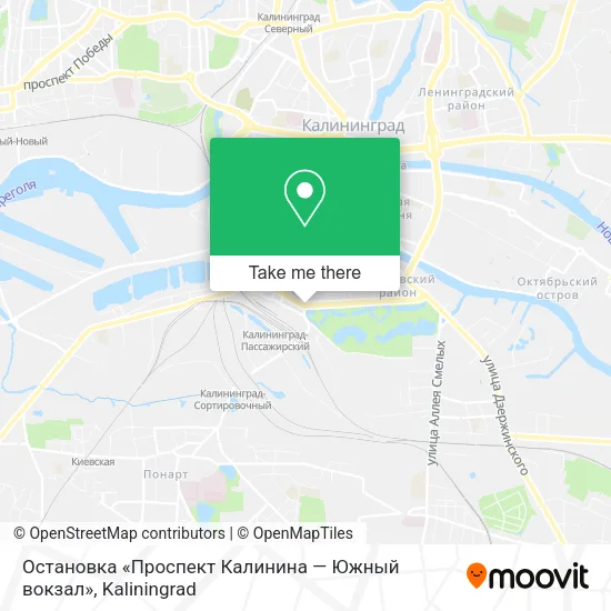 Остановка «Проспект Калинина — Южный вокзал» map