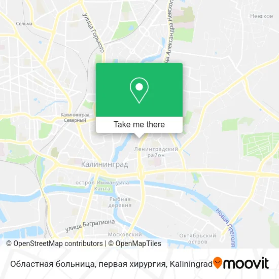 Областная больница, первая хирургия map
