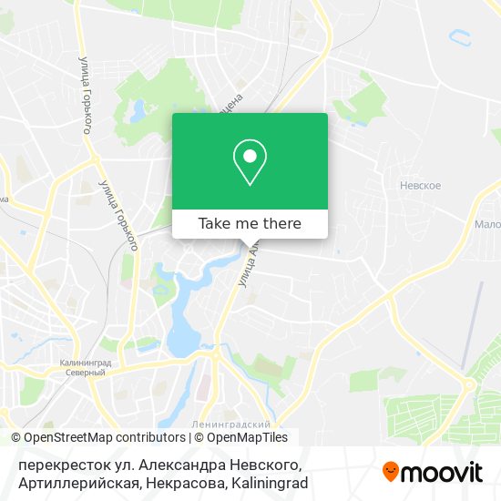 перекресток ул. Александра Невского, Артиллерийская, Некрасова map