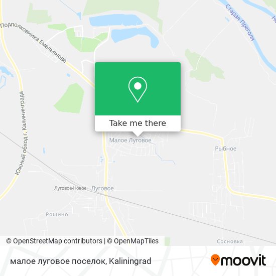 малое луговое поселок map