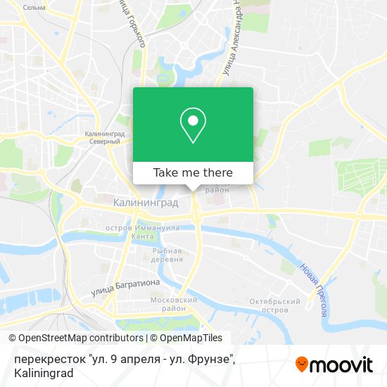 перекресток "ул. 9 апреля - ул. Фрунзе" map