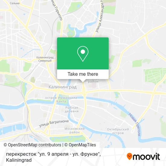 перекресток "ул. 9 апреля - ул. Фрунзе" map