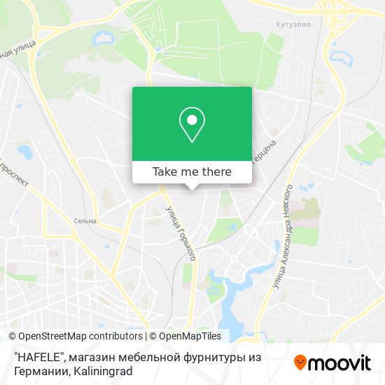 "HAFELE", магазин мебельной фурнитуры из Германии map
