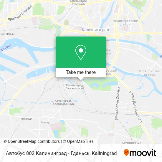 Автобус 802 Калининград - Гданьск map
