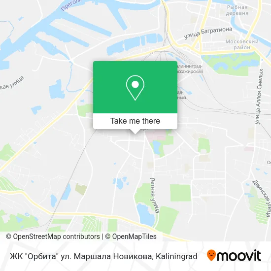 ЖК "Орбита" ул. Маршала Новикова map
