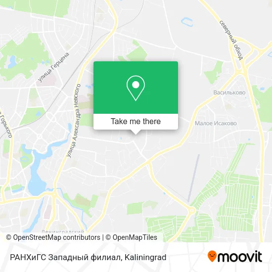 РАНХиГС Западный филиал map