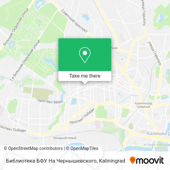 Библиотека БФУ На Чернышевского map