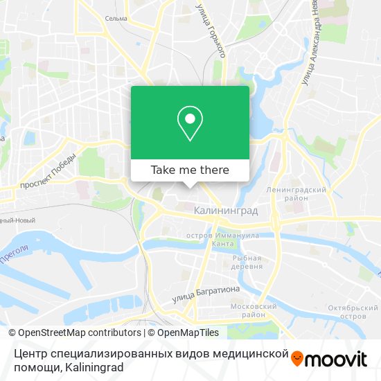 Центр специализированных видов медицинской помощи map