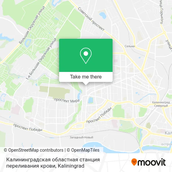 Калининградская областная станция переливания крови map