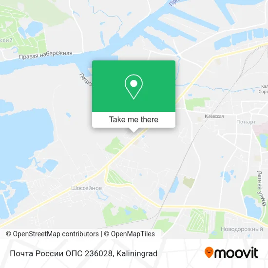 Почта России ОПС 236028 map