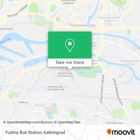 Yuzhny Bus Station map