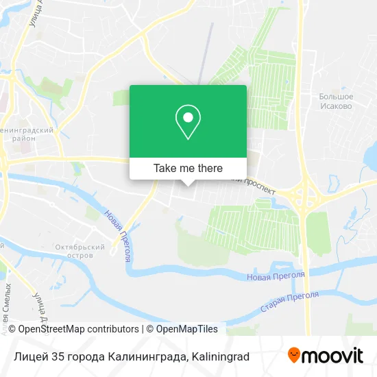 Лицей 35 города Калининграда map