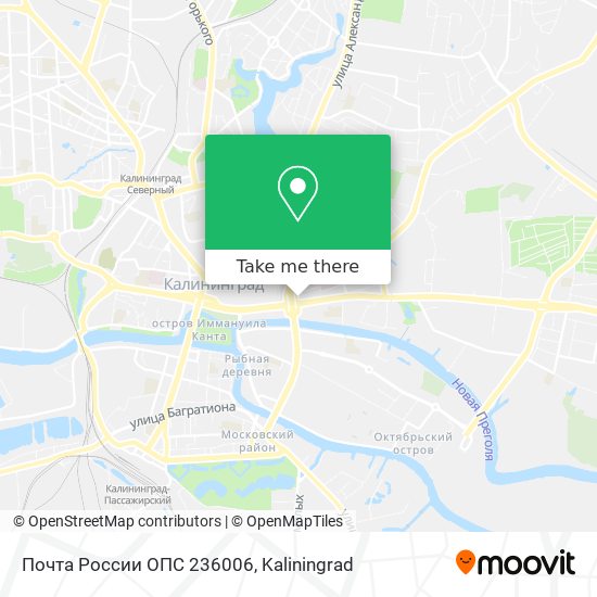 Почта России ОПС 236006 map