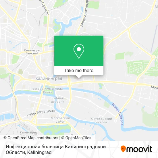 Инфекционная больница Калининградской Области map