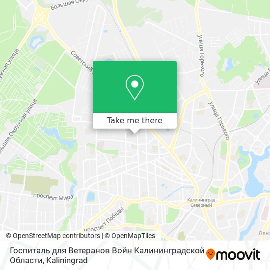 Госпиталь для Ветеранов Войн Калининградской Области map