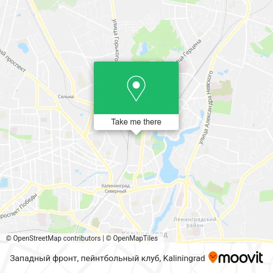 Западный фронт, пейнтбольный клуб map