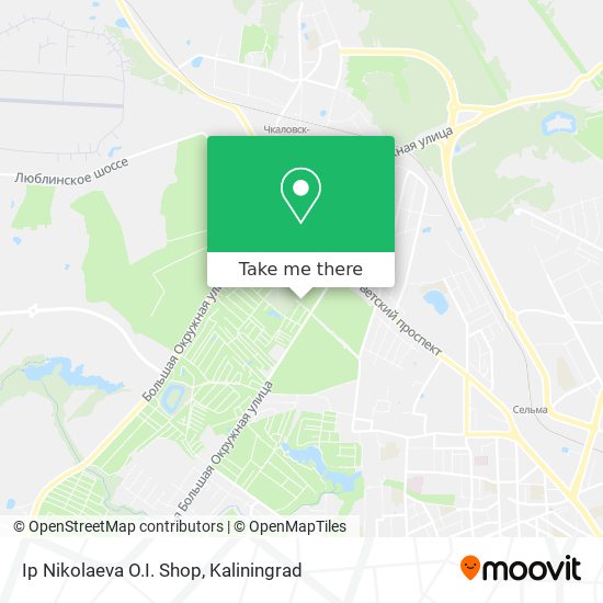 Ip Nikolaeva O.I. Shop map