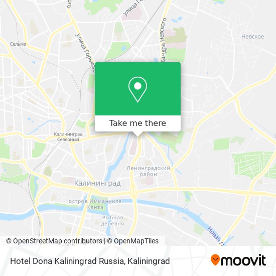 Hotel Dona Kaliningrad Russia map
