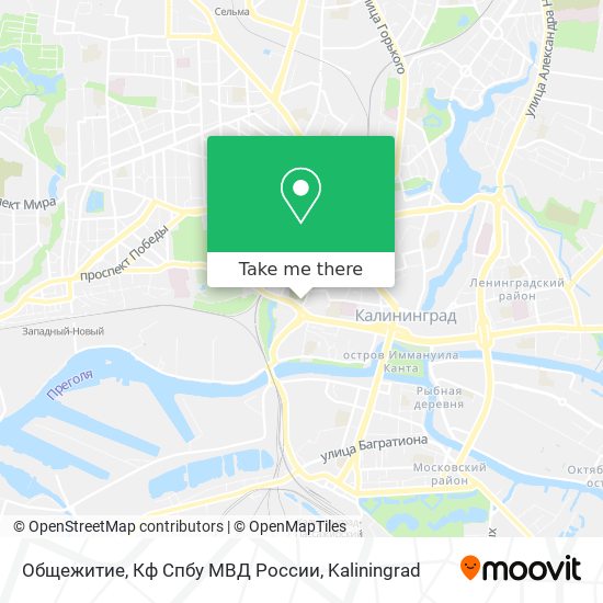 Общежитие, Кф Спбу МВД России map