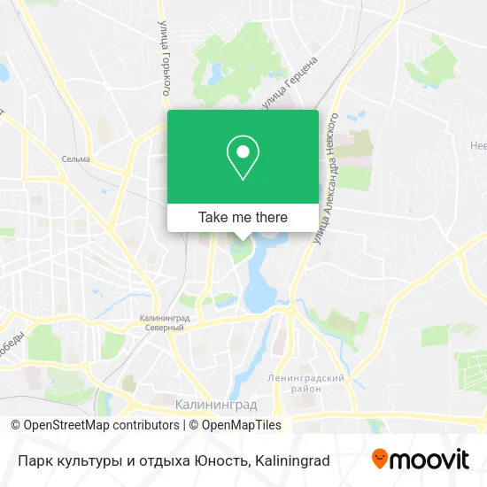 Парк культуры и отдыха Юность map