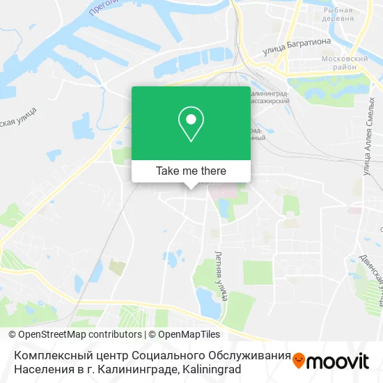 Комплексный центр Социального Обслуживания Населения в г. Калининграде map