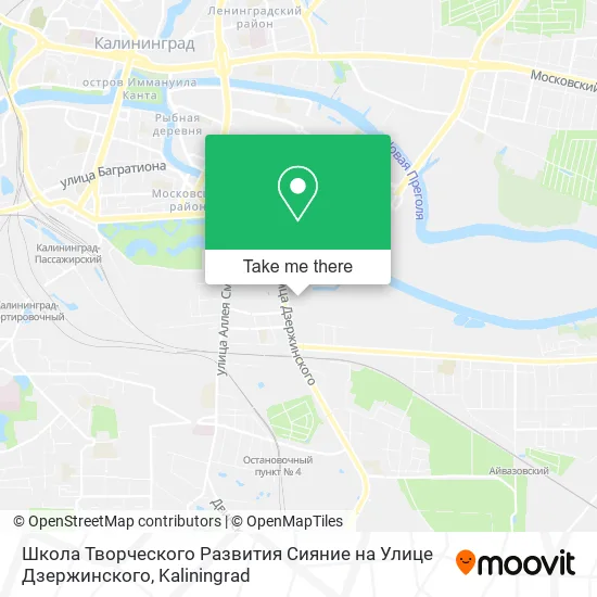 Школа Творческого Развития Сияние на Улице Дзержинского map