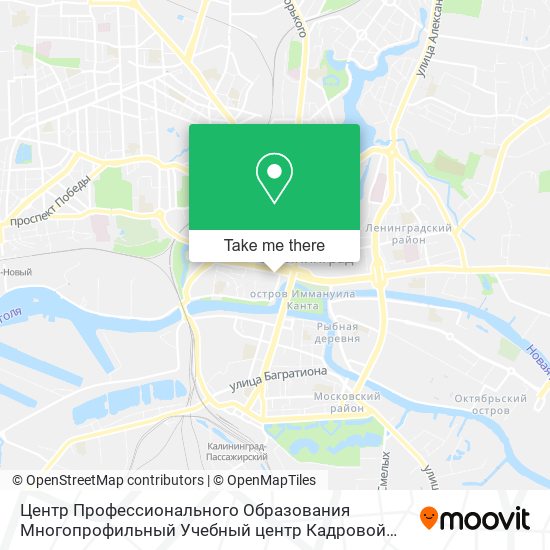 Центр Профессионального Образования Многопрофильный Учебный центр Кадровой Подготовки map