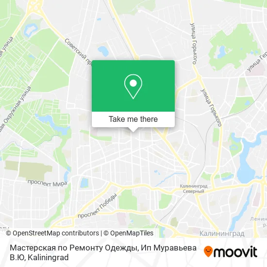 Мастерская по Ремонту Одежды, Ип Муравьева В.Ю map