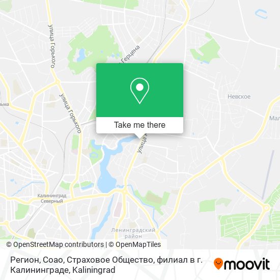 Регион, Соао, Страховое Общество, филиал в г. Калининграде map