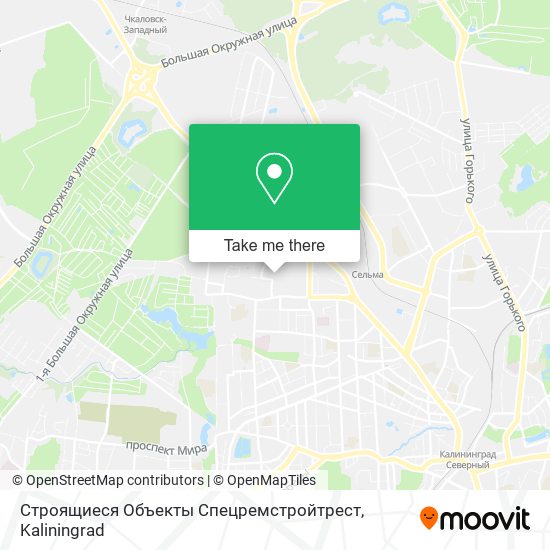 Строящиеся Объекты Спецремстройтрест map