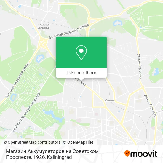 Магазин Аккумуляторов на Советском Проспекте, 192б map