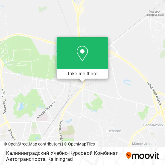 Калининградский Учебно-Курсовой Комбинат Автотранспорта map