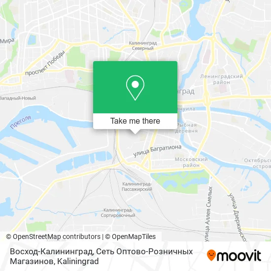 Восход-Калининград, Сеть Оптово-Розничных Магазинов map